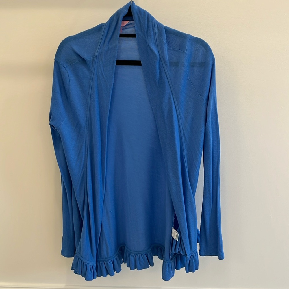 Lilly Pulitzer Ruffle Open Cardigan
